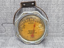 Antique 1920s Rochester Window Thermometer With Original Bracket picture