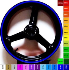 CUSTOM BLUE MOTORCYCLE CAR TRUCK RIM STRIPES WHEEL DECAL STICKERS TAPE TRIM KIT picture