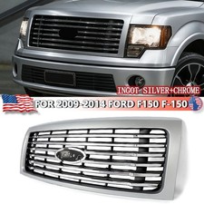 For 2009-2014 12 Ford F150 Harley-Davidson Look Ingot Silver Front Bumper Grille picture