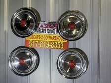 1955 56 Buick Roadmaster Nice Used  original Hubcaps 15” Red Centers  Set 4 rare picture