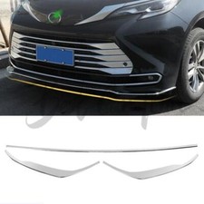 3PCS Steel For Toyota Sienna 2021-2023 Front Down Bumper Molding Trim Spoiler picture