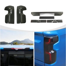 Rear Smoked Third Brake Light & Tail Light Covers for Chevy Silverado 2019-2026 picture