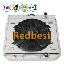 4 Row Alu Radiator+Shroud+Fan For 1963 1964-1970 Ford Fairlane Falcon Galaxie V8 picture