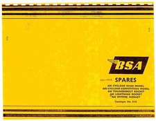 BSA Parts Manual Book 1964 & 1965 A65 Spitfire Hornet & A65 Lightning Rocket  picture