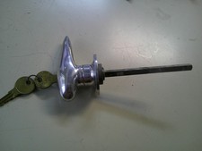 This is a vintage 1953 aircraft door handle with lock /key maybe Beechcraft A/C picture