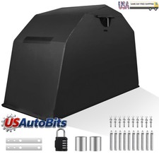 Motorcycle Storage Shelter Flip-Up Garage Tent with Lock 136