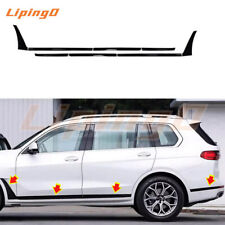 Black Steel Car Body Door Side Molding Cover Trim Garnish For BMW X7 2019-2025 picture
