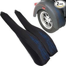 PU Leather Flame Rear Trike Fender Bra for Harley Tri Glide Ultra Classic, Blue picture