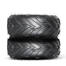 2 Front and Rear 145/70-6 ATV Go Kart Tires 4 Ply Rated Black 145x70-6 picture