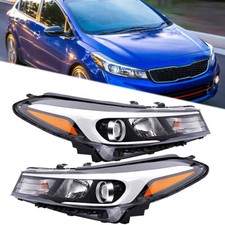 For 2017 2018 Kia Forte Sedan w/o LED Headlight Assembly Halogen Pair LH+RH Side picture