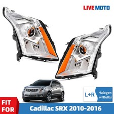 For 2010-2016 Cadillac SRX Halogen LED Projector Headlights Left Right Side Pair picture