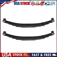 2Pcs Trailer Leaf Spring 4 Leaf Double Eye 1750lbs Cap for 3500lbs Axle SW4B picture