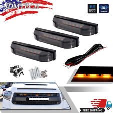 Set Smoked Amber LED Grille Running Light Kit For 2014-21 Tundra w/TRD Pro Grill picture