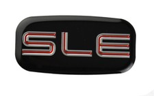 1x SLE Nameplate Emblem Badge For Truck  Sierra Suburban Yukon Silver Red picture