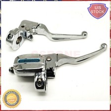 Fits 08-13 Harley Street Road King Glide Chrome Brake Clutch Lever Pump Master picture