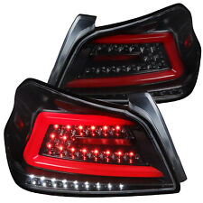 Fits 2015-2021 Subaru Wrx Sti Jet Black Sequential Led Tail Lights Left+Right picture