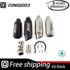 Slip for Yamaha MT-03 YZF R3 2015-2025 Exhaust Mid Tail Pipe Muffler Tips Black picture
