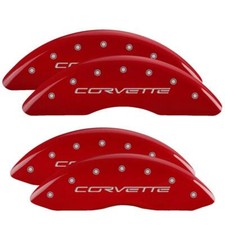 MGP Red Aluminum Caliper Covers for 06-13 Chevrolet Corvette Grand Sport / Z06 picture