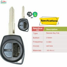 2*KBRTS004 Keyless Remote Key Fob 2 Buton 315MHz ID46 for Suzuki Swift 2007-2013 picture