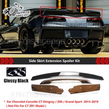 For Corvette C7 Z06 Stingray 2014-2019 Glossy Black Highkick Trunk Spoiler Kit picture
