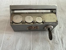 vintage auto change holder locking car coin holder coin dispenser  w/ key Chevy picture