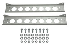 Derale 50023 Single Stacked Plate Brushed Aluminum Brackets w/Mounting Hardware picture