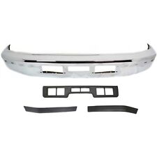Bumper Kit For 1992-1996 Ford F-150 Bronco Front Chrome Steel with Bumper Trims picture