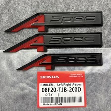 1Set Black Side Fender Trunk A-Spec Emblem For Acura MDX RDX Integra Sport Badge picture