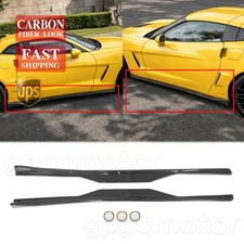 For Chevy Corvette C6 Base 2006-2013 MX Style Carbon Fiber Side Skirt Extension picture