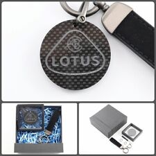 LOTUS 3D carved Real Carbon Fiber Keychain Keyring Personalized gifts picture