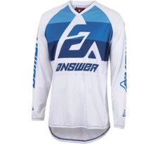 Answer Racing A23 Syncron CC Motorcycle Jersey Blue/White MX Off-road ATV XL picture