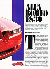 1989 Alfa Romeo SZ Zagato Original Road Test Car Print Article J342 picture