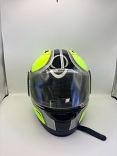 Icon Motosports Hi-Viz Yellow Full Face Motorcycle Helmet Used HydraDry picture