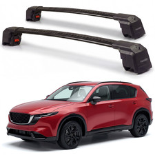 Roof Rack Cross Bars for Mazda CX-5 2026-2027 Aluminum Lockable Pair Black picture