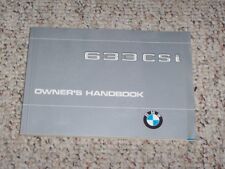 1980 BMW 633CSi Coupe Owner Owner's Manual User Guide Book picture