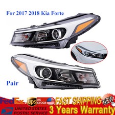 Pair Halogen Headlights Headlamps for 2017 2018 Kia Forte Left+Right w/ Bulb picture