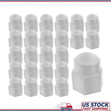 20 Pack White Nylon 13/16 Lug Nut Cover Cap Trailer Camper Travel Truck picture