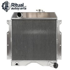 Fit 54-64 Jeep Willys 6-226 Truck Utility Wagon L6 3.7L 3 Row Aluminum Radiator picture