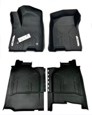 2019-2026 GMC Sierra AT4 Crew Cab Front & Rear Floor Liners Black Genuine OEM GM picture