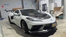 For 2020- Chevrolet Corvette C8 ZR1 Style Carbon Fiber Hood Bonnet picture