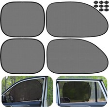 Tallew 4 Pack Car Window Shades Cling Sunshade for Sun Shade Baby Side Black picture
