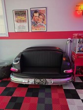 1950s Classic Car Rear End Bench – One-of-a-Kind Handcrafted Automobilia –... picture