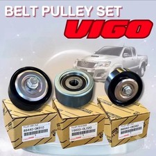 Set 3pcs Geniune Idler Tensioner Pulley For Toyota Hilux VIGO KUN15 1KD, 2KD picture