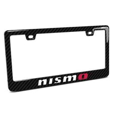 Nissan NISMO Black Real 3K Carbon Fiber Finish ABS Plastic License Plate Frame picture