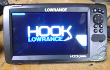 Used Lowrance HOOK Reveal 9TS Fish Finder w Transducer, Power Cable & Mount picture
