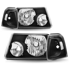 For 2001-2011 Ford Ranger Black Housing Clear Corner Headlights Assembly Pair picture