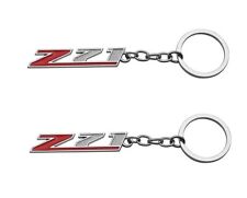 2Pcs Z71 Keychain Emblem Chrome Finish Car Key Chain Key Ring for Z71 (Red) picture