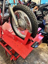 Motorcycle Wheel Vise Stop Chock Adjustable Heavy Duty Steel Holder Accessory picture