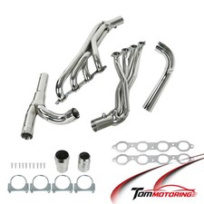 Long Tube Exhaust Header Y-Pipe Kit For 2014-17 Chevy Silverado GMC Sierra 1500 picture