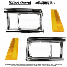 80*-81 Malibu El Camino Headlight Bezel Trim Side Marker Lamp Light SET picture